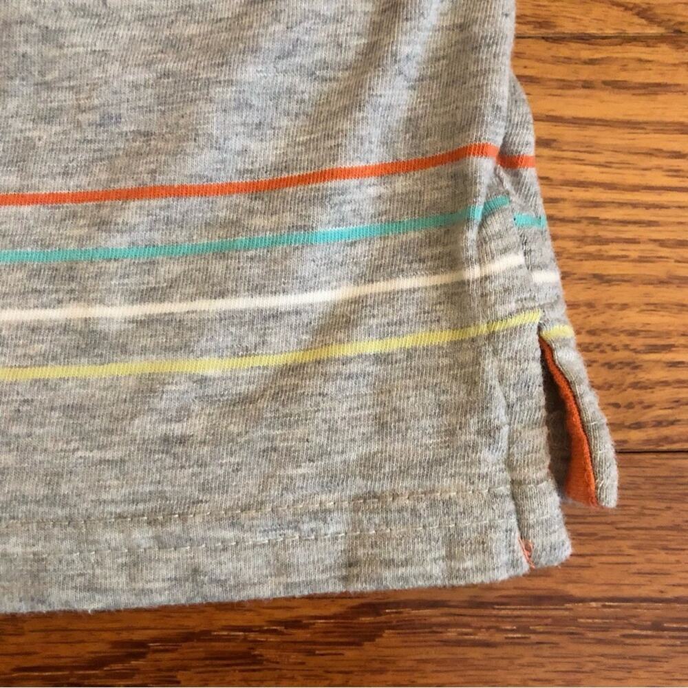 Gap Kids Striped Polo Shirt Cotton Gray Multi Stripes Toddler Boy’s Size 4-5 - Picture 5 of 7